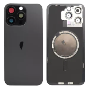 Vitre Arrière Complète Titane Noir iPhone 15 Pro Max